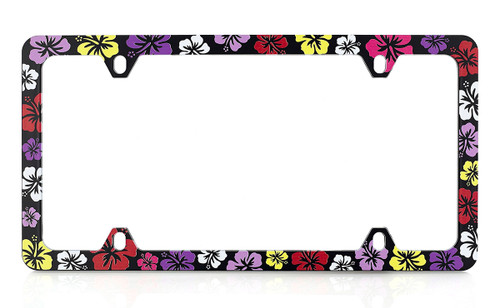 Unique Multi color Hawaiian Hibiscus Floral Design_Thin Rim frame