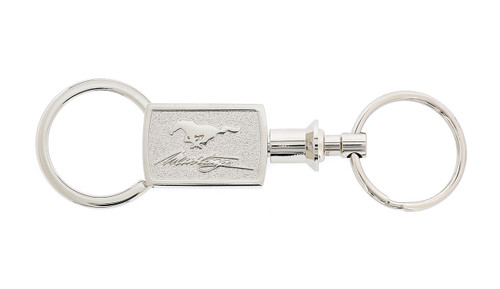 Metal Key Chain with Mustang Pony Logo
