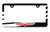 Trailhawk UV Printed Black Plastic License Plate Frame - Red Trailhawk Wing Logo