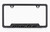Ford Mustang Mach E Black Coated Metal License Plate Frame with Black Logo