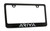 Nissan Ariya Black Coated License Plate Frame in Exposed Chrome Imprint