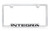 Acura Brand Chrome Plated Metal License Plate Frame with Integra imprint  - Notch Bottom Frame