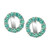 Earring Jacket_ Interchangeable Earring to pair with 2 Carat Solitaire Earring, available in 10 crystal colors