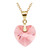 Rose Peach Xilion Heart Necklace 