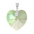 Luminous Green Xilion Crystal Heart Pendant 