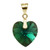 Emerald Xilion Crystal Heart Pendant 