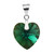 Emerald Xilion Crystal Heart Pendant 