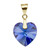 Sapphire AB Xilion Crystal Heart Pendant