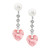 Pearl Heart Crystal Pearl Earrings. Available in 2 Colors
