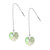 Rose Peach threaded heart earrings  (2 colors to choose from)