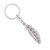 Feather Key Chain Embellished with Premium Crystals (Pink)