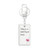 Rectangular Shape White Leather Key Chain with UV Printed Graphic on both sides_ Pink Floral 