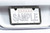 Bling License Plate Frame Embellished with 72 dazzling Aurore Boreale Crystals - 2 Holes Black Frame