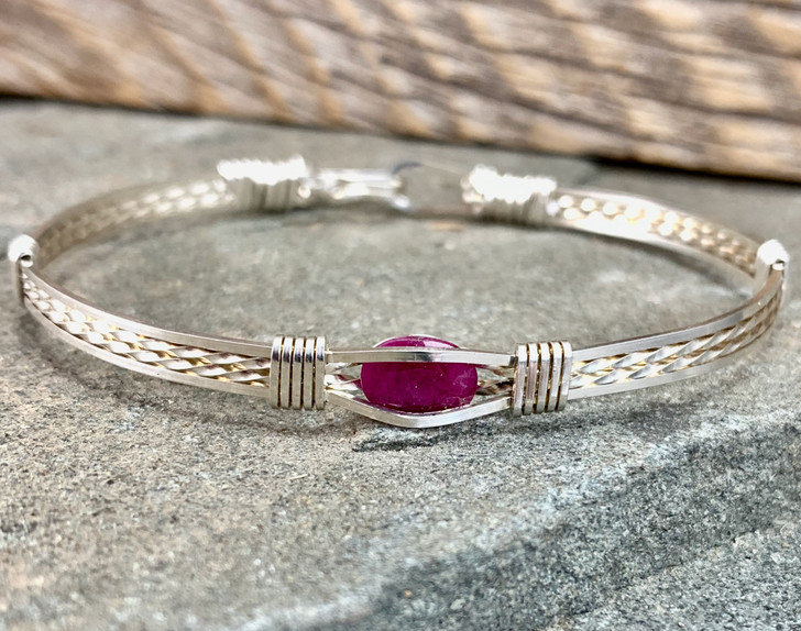 Ruby Faceted Gemstone Brac w/options - Kimberley Jade - Wire To