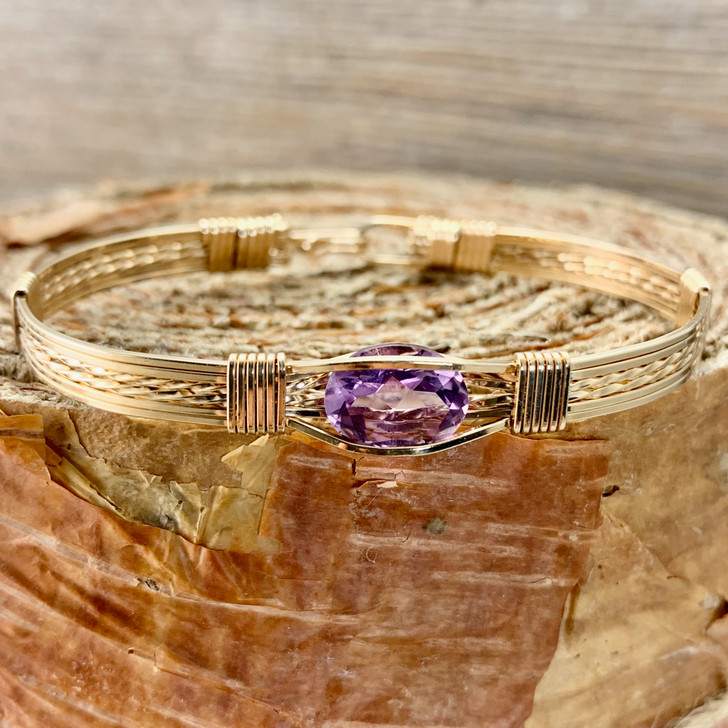 Amethyst Gemstone 6 Wire Brac - w/options