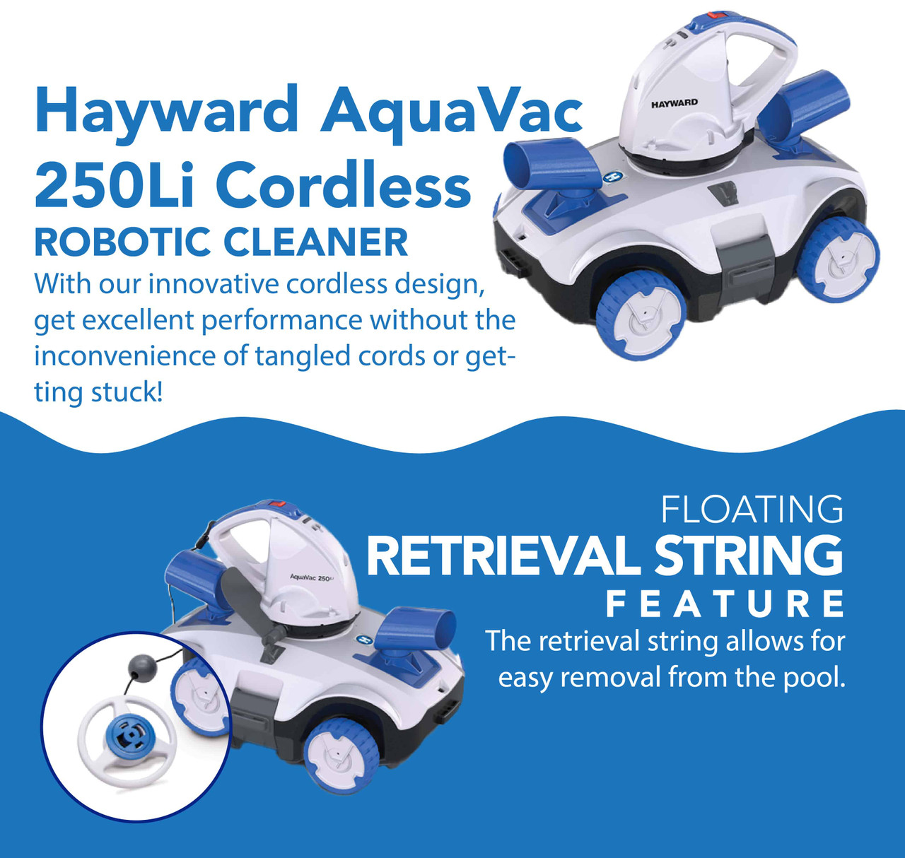 Hayward Aquavac 250li Cordless Robotic Pool Cleaner