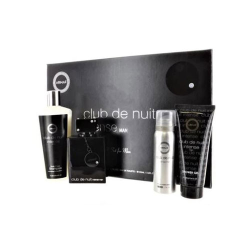 SET ARMAF CLUB DE NUIT INTENSE MEN ( 4 PC SET ) 3.6 OZ. / 3.4 OZ S.GEL / 8.4 SHAM / 1.7 B SPRAY / 6294015105247