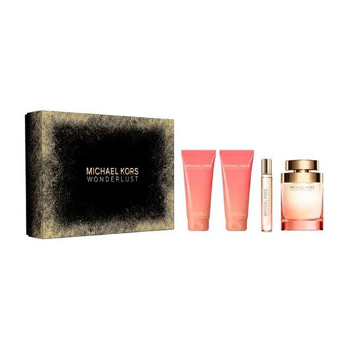 SET MICHAEL KORS WONDERLUST WOMEN ( 4PC ) 3.4 OZ EDP SP /3.4 OZ BL /3.4 OZ SG /0.33 OZ EDP SP / 850049716475