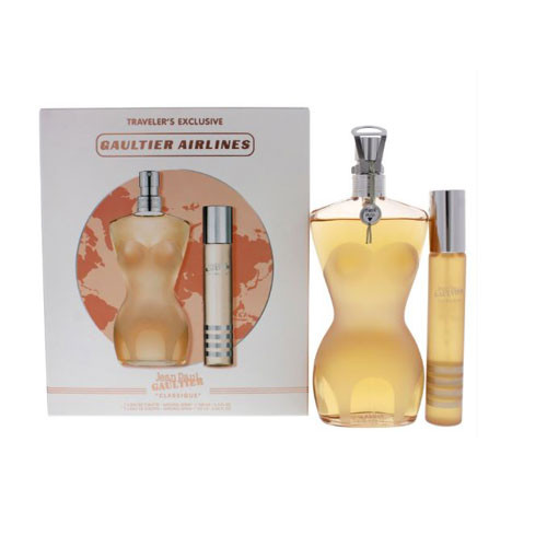 SET JEAN PAUL GAULTIER  CLASSIQUE WOMEN ( 2 PC ) 3.4 OZ  EDT / 0.68 OZ MINI / 8435415092111