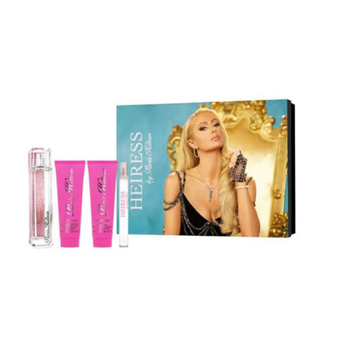 SET PARIS HILTON HEIRESS WOMEN ( 4 PC ) 3.4 OZ EDP SP / 0.34 OZ EDP SP / 3.0 OZ BL / 3.0 OZ SG / 608940586907