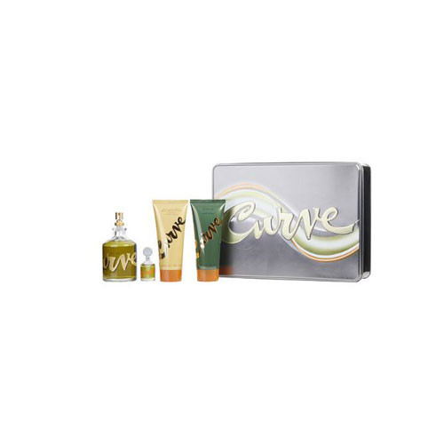 SET LIZ CLAIBORNE CURVE MEN  (4 PC)   4.2 OZ /ASB/SG/ TS M / 719346229487
