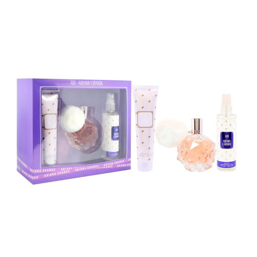 SET ARIANA GRANDE ARI WOMEN ( 3 PC )3.4 OZ  EDP SP / 3.4 OZ BODY SOUFFLE / 4.0 OZ BODY MIST / 810101504631