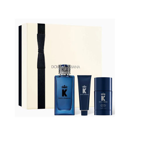SET DOLCE & GABBANA K MEN ( 3 PC ) 3.4 OZ EDP / 1.7 OZ SG / 2.37 OZ DEO / 8054754403466