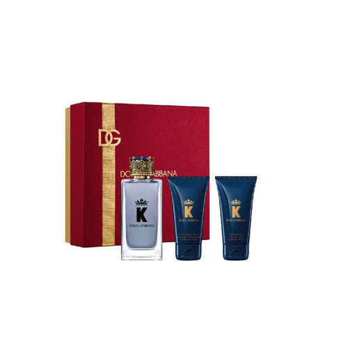 SET DOLCE & GABBANA K MEN ( 3 PC) 3.4 OZ  EDT / 1.7 OZ AS / 1.7 OZ SG / 8054754400595