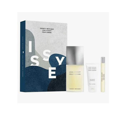 SET ISSEY MIYAKE MEN ( 3 PC )4.2 OZ EDT SP /1.6 OZ SG /0.34 OZ EDT SP / 3423222119683