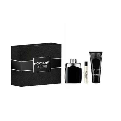 SET MONT BLANC LEGEND MEN ( 3 PC ) 3.4 OZ EDT SP / 3.4 OZ SHOWER GEL / 0.25 OZ  / 3386460139052