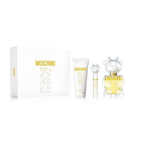 SET MOSCHINO TOY 2 WOMEN ( 3 PC ) 3.4 OZ EDP SP / 3.4 OZ  BL / 0.3 OZ EDP SP / 8011003889419