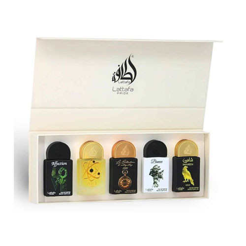 SET LATTAFA PRIDE X0.67 OZ ( 5 PC )AFFECTION / THARWAH GOLD / WATCH1505 / BREEZE / SHAHEEN GOLD / 6290362348108