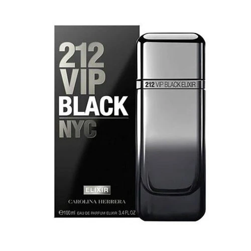 CAROLINA HERRERA 212 VIP BLACK EAU PARFUM ELIXIR MEN 3.4 OZ  / 8411061105016