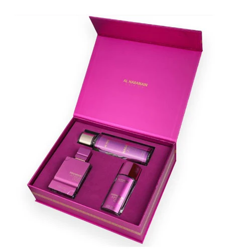 SET AL HARAMAIN AMBER OUD ULTRA VIOLETA WOMEN EDITION GIFT ( 3 PC )2.5 OZ EDP SP /1.2 OZ  EDP /BODY MIST / 6291106816419