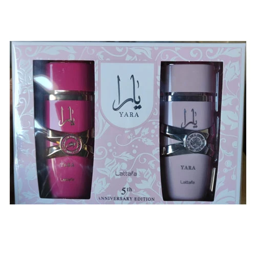 SET LATTAFA YARA 5TH ANIVERSARY WOMEN  ( 2 PC ) YARA 3.4 OZ EDP SP /YARA CANDY 3.4 OZ EDP SP / 6290362346128