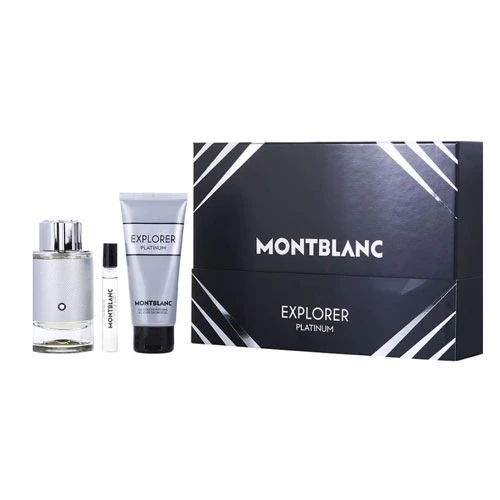 SET MONTBLANC EXPLO PLATINUM MEN ( 3 PC ) 3.4 OZ EDP SP /3.4 OZ SG / 0.25 OZ EDP SP / 3386460145756