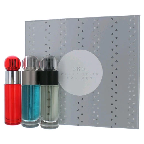 SET PERRY ELLIS 360 MEN (TRIO) 360 / 360 RED / 360 GREEN 1.0 OZ. EDT SP / 844061014404