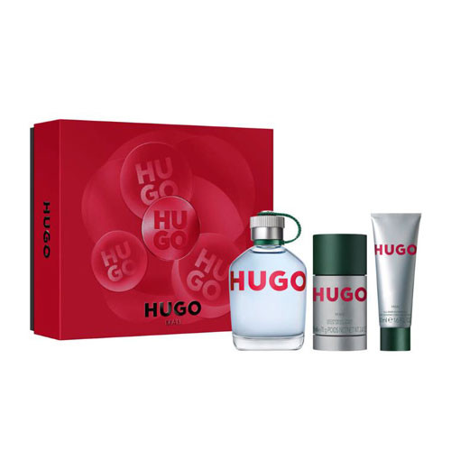 SET HUGO BOSS MAN GREEN ( 3 PC )4.2 OZ EDT /2.4 OZ DEO / 1.6 OZ SG / 3616306127982