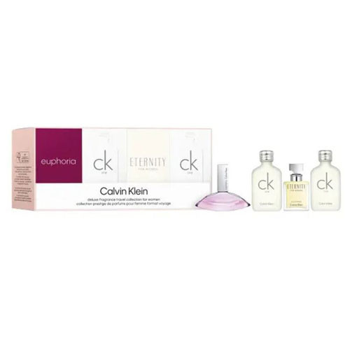 MINI SET CALVIN KLEIN  (4 PC )  2x 0.34 OZ EDT M / 0.17 OZ ETERNITY  / 0.13 EUPHORIA W / 3616305881113