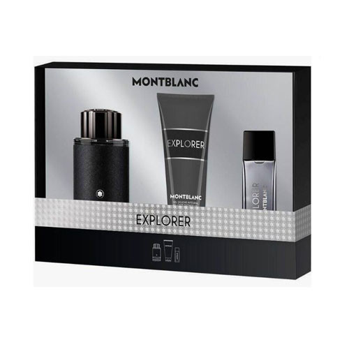SET MONT BLANC EXPLORER MEN ( 3 PC )3.3 OZ EDP SP \ 0.5 OZ EDP SP \ 3.3 OZ SG / 3386460155687
