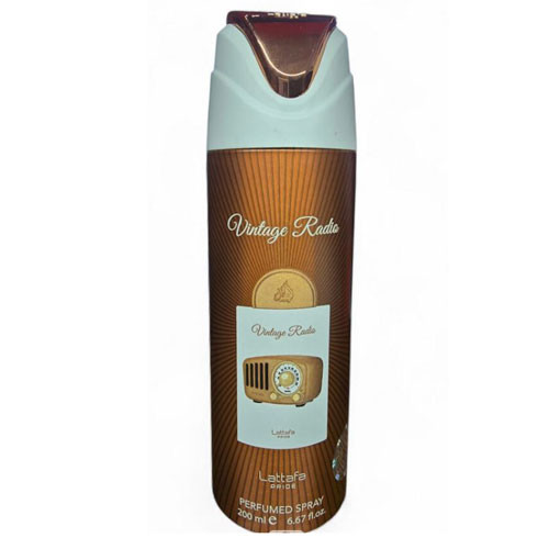 BODY SPRAY LATTAFA PRIDE VINTAGE RADIO UNISEX 6.7 OZ SP / 6298043161428
