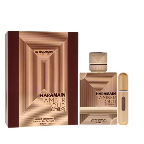 AL HARAMAIN AMBER OUD GOLD EDITION EXTRAIT DE PARFUM 3.4 OZ /ADDITIONAL ATOMIZER / 6291106813067
