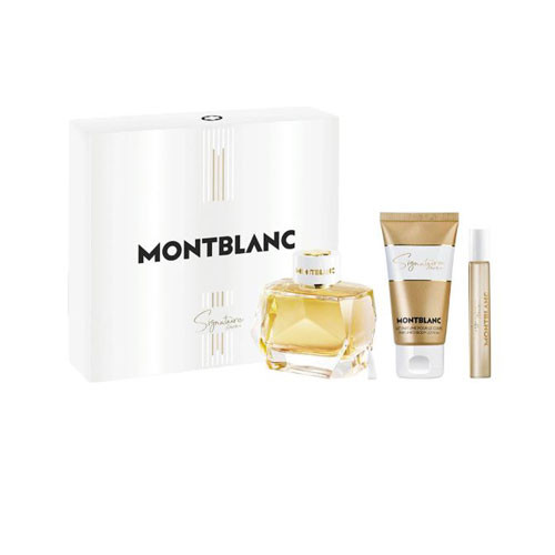 SET MONT BLANC SIGNATURE ABSOLUE WOMEN  ( 3 PC ) 3.0 OZ EDP \3.4 OZ BL \MIN / 3386460147583