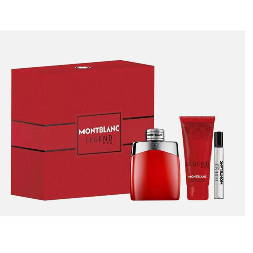 SET MONT BLANC LEGEND RED MEN (3 PC ) 3.3 OZ EDP SP /3.3 OZ SG /0.25 OZ EDP SP / 3386460139090