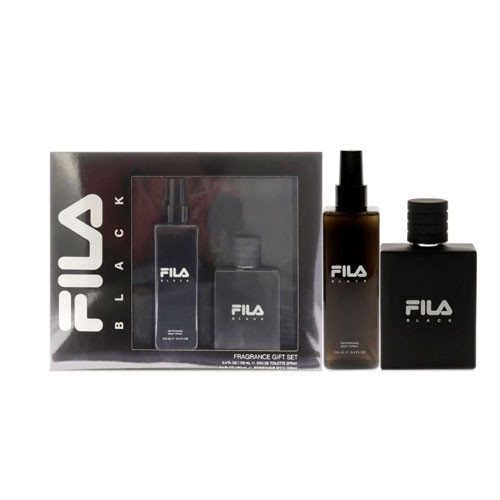 SET FILA BLACK MEN ( 2PC ) 3.4 OZ EDT SP / 8.4 OZ BODY SPRAY / 843711365644