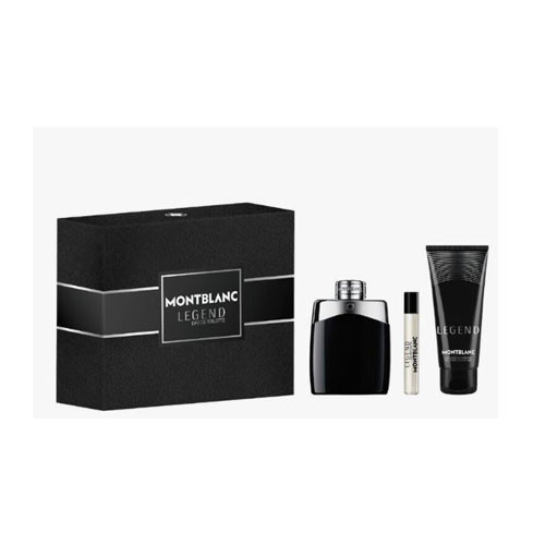 SET MONT BLANC LEGEND MEN  ( 3 PC ) 3.4 OZ EDT SP /3.4 OZ SG / MINI  / 3386460154598