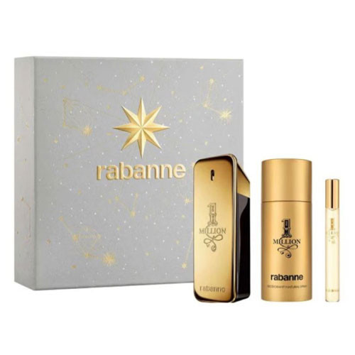 SET PACO RABANNE 1-MILLION MEN (3 PC) 3.4 OZ EDT SP / 2.3 OZ DEO STICK / 0.34 OZ EDT SP / 3349668666508