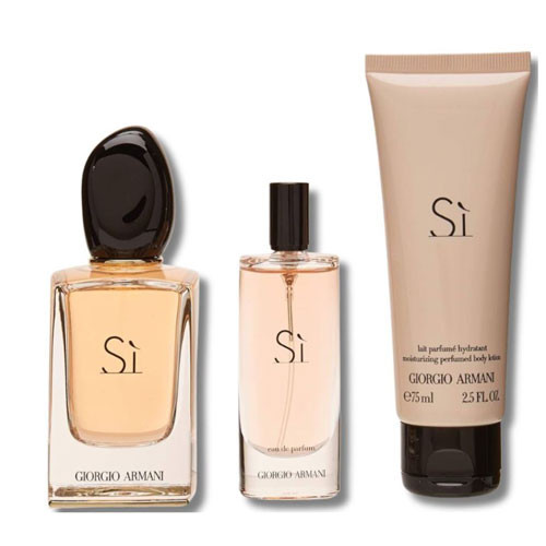 SET GIORGIO ARMANI SI WOMEN ( 3 PC )3.3 OZ EDP SP /1.6 OZ BL / 0.34 OZ EDP SP / 3614274692778