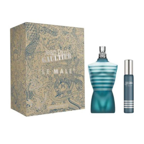 SET JEAN PAUL GAULTIER LE MALE MEN (2 PC) 4.2 OZ EDT SP /0.68 OZ EDT SP (TRAVEL EXCLUSIVE) / 8435415092081