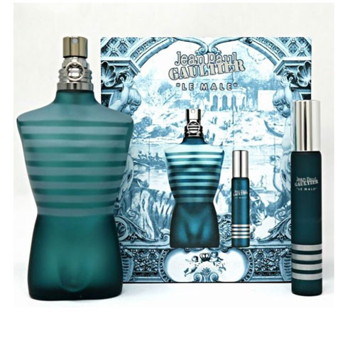SET JEAN PAUL GAULTIER LE MALE MEN ( 2 PC ) 4.2 OZ EDT SP / 0.68 OZ EDT SP (TRAVEL EXCLUSIVE) / 8435415118651